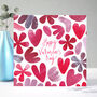 Pink Abstract Valentine's Day Card, thumbnail 2 of 8