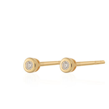 Gold Plated Birthstone Teeny Stud Earrings, 11 of 12