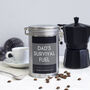 'Dads Survival Fuel' Coffee Gift In Tin, thumbnail 2 of 4
