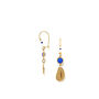 Xs Hooks With Dangle In Blue And Gold, thumbnail 3 of 3