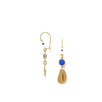 Xs Hooks With Dangle In Blue And Gold, 3 of 3