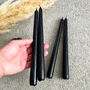 Four Black Taper Candle And Dinner Candle Set, thumbnail 6 of 6
