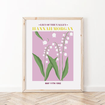 Personalised May Birth Flower Print, 2 of 5