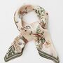 Toile De Jouy Olive Green Square Scarf, thumbnail 1 of 3