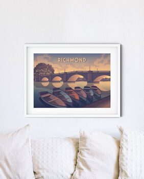 Richmond London Travel Poster Art Print, 3 of 8