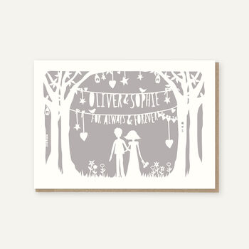 Personalised Wedding Card, Large A5, 3 of 6