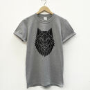 geometric wolf t shirt