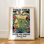 Personalised 'Together Until We Croak' Retro Frog Print, thumbnail 1 of 8