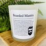 Funny Personalised Bearded Man Mantra Candle, thumbnail 3 of 11