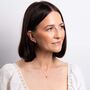 Luxury 9ct Gold Heart Drop Earrings With Diamonds, thumbnail 3 of 5