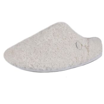 Women's Vegan Mule Slippers In Cream, 10 of 11