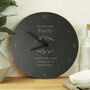 Personalised Botanical Slate Wall Clock, thumbnail 3 of 5