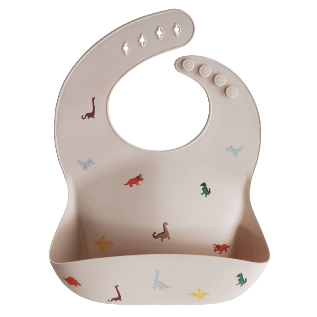 Dinosaur Silicone Baby Bib By Little Baby Company | notonthehighstreet.com