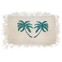 Linen Cushion 30x50cm Palm Tree With Fringe, thumbnail 1 of 5
