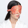 100% Mulberry Silk Eye Mask Ditsy Red, thumbnail 4 of 5