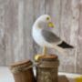 19cm Hand Painted Wooden Lifelike Seagull Ornament Figurine Sculpture, thumbnail 9 of 9