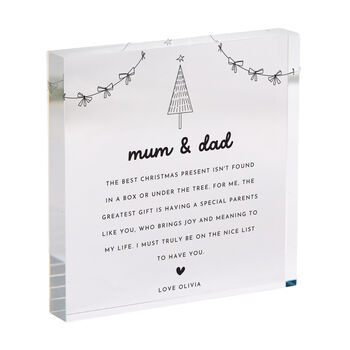 Personalised Acrylic Plaque Gift For Mum And Dad, 3 of 3