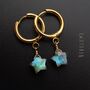 Labradorite Star Hoop Earrings, thumbnail 3 of 9