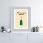 Personalised 'Champagne Spoken Here' Print, thumbnail 4 of 6