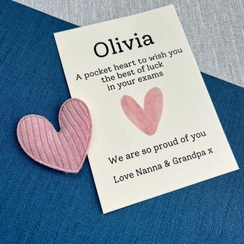 Exams Good Luck Pocket Heart Card, 4 of 4