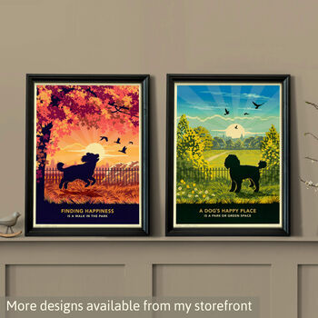 Cockapoo Or Poodle On A Seaside Shoreline Sunrise. A Limited Edition Dog Gift Print, 11 of 12