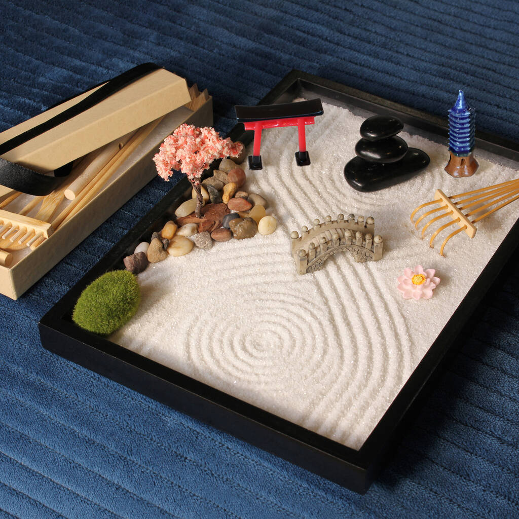 zen garden kit | japanese mini rock garden gift