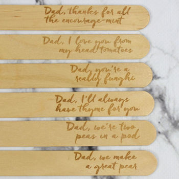Personalised Funny Plant Marker Set For Dad, 6 of 9