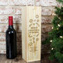 Personalised Merry Christmas Wooden Wine Bottle Box, thumbnail 1 of 3