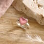 Heart Cremation Ashes Ring For Human Or Pet Ashes, thumbnail 3 of 5