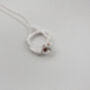 Large Garnet And Recycled Silver Eternity Necklace, thumbnail 1 of 9