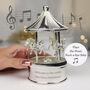 Personalised Silver Musical Carousel Ornament, thumbnail 1 of 5