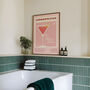 Retro Cosmopolitan Cocktail Print, thumbnail 7 of 9