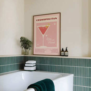 Retro Cosmopolitan Cocktail Print, 7 of 9