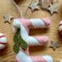 Hanging Felt Christmas Candy Cane Letter, thumbnail 5 of 8