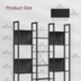 Bookcase Metal Frame Bookshelf Industrial Shelf Unit, thumbnail 10 of 12