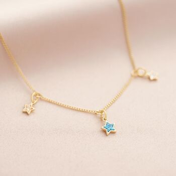 Family Multi Birthstone Star Personalised Necklace, 2 of 10