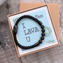 Handmade Personalised Lava Stone Bracelet For Men, thumbnail 1 of 8