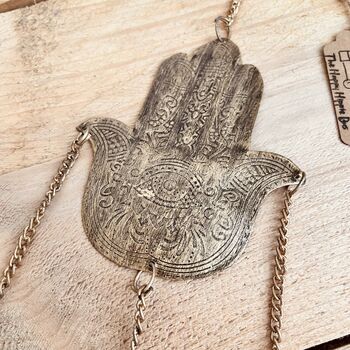 Hand Of Fatima Indian Bells Wind Chime, 5 of 10
