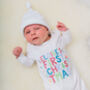 Personalised Any Wording Baby First Christmas Babygrow, thumbnail 2 of 11