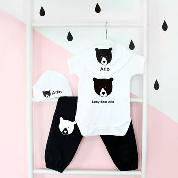 Personalised New Baby Gift Set, Baby Bear, 3 of 8