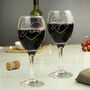 Personalised Heart Name Wine Glass Set, thumbnail 2 of 5