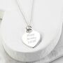 Sterling Silver Large Engravable Heart Necklace, thumbnail 2 of 4