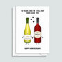 Personalised Wine Anniversary Card, thumbnail 1 of 2