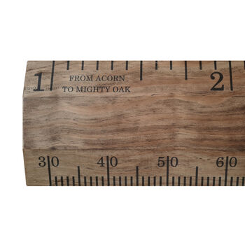 Original Oak Finished Wood Height Chart Ruler, 4 of 6