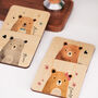 Personalised Family Bears Watercolour Style Coasters, thumbnail 4 of 8