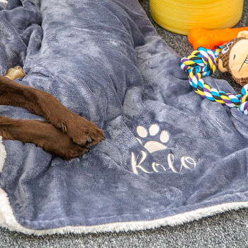 Personalised Luxury Sherpa Dog Blanket, 3 of 8