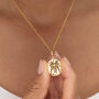 18ct Gold Gemini Zodiac Charm Necklace, thumbnail 1 of 6