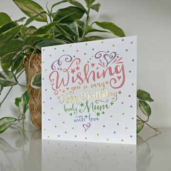 Heart And Soul Rainbow Mum Birthday Card, 2 of 2