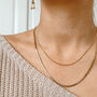 Simple Gold Plated Chain Necklace Set, thumbnail 1 of 4