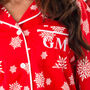 Family Christmas Red Snowflake Personalised Pyjamas, thumbnail 9 of 11